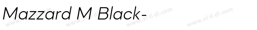 Mazzard M Black字体转换